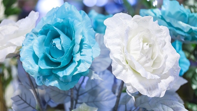 33 Fleurs Artificielles En Tissu Et Soie - Kit DIY Pour Mariage, Centre De Table, Scrapbooking (4,5-8cm)