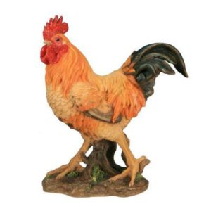 Statue en résine – Charles – Coq XL Orange