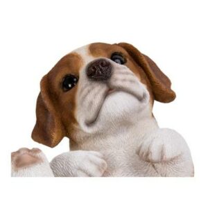 Statue en résine – Jazzy – Jack Russel Bébé sur dos