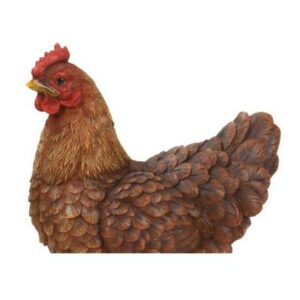 Statue en résine Joséphine – Poule Marron 23cm