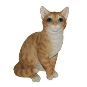 Statue en résine – Robin – Chat Assis Roux