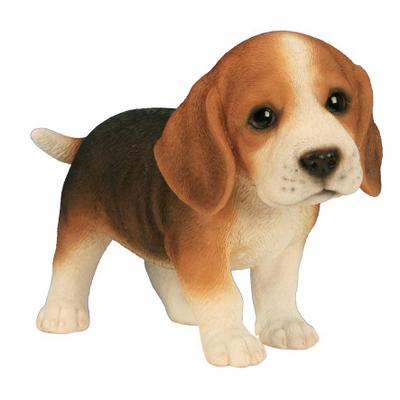 Statue Resine Chien Beagle Bebe Flora Deco Decorations Jardin