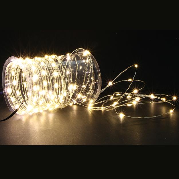 Guirlande de lumières solaires à DEL NOMA, intérieur/extérieur, filament,  blanc chaud, 7,3 m