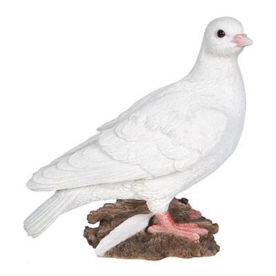 Sculpture Résine Deux Colombes De La Paix - Décoration Maison Ou Jardin - 20 X 19 Cm