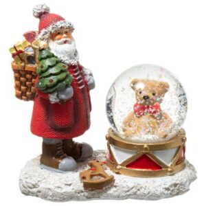 Boule de Neige Noël Père-Noël et Ourson Jurican