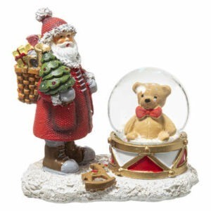 Boule de Neige Noël Père-Noël et Ourson Jurican