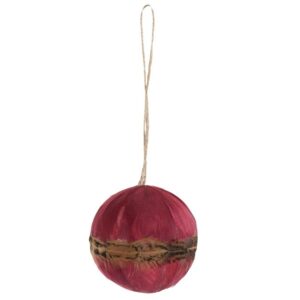 Boules Sapin Noël Lou Plumes Rose D8