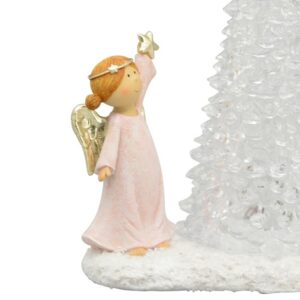 Figurine Fée et Sapin LED Diana Rose