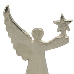 Statue Ange Alu et Bois Bladel H22