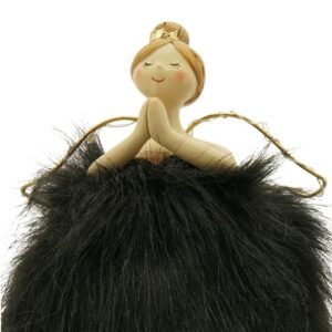 Statue Ange robe Noir Lina
