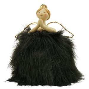 Statue Ange robe Noir Lina