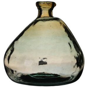 Vase Dame Jeanne en verre recyclé Mila Marron H33cm