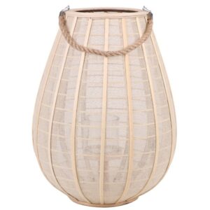 Lanterne Bois et Tissu Bender H52cm