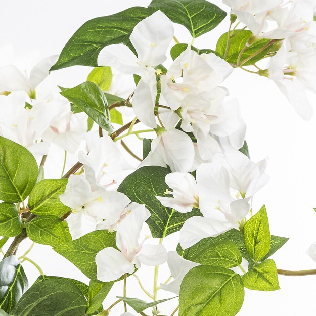 Plante artificielle fleurie – Bougainvillier Retombant Blanc