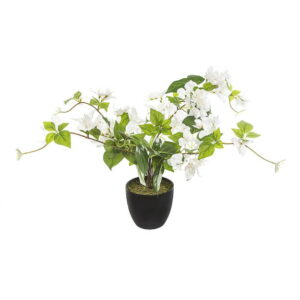 Plante artificielle fleurie – Bougainvillier Retombant Blanc