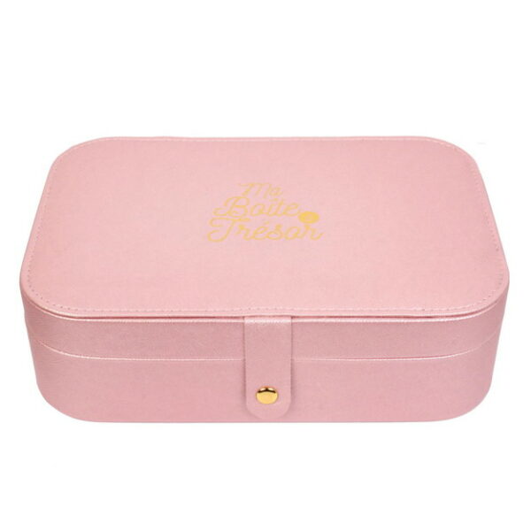 Boite à Bijoux simili-cuir Rose Rakai
