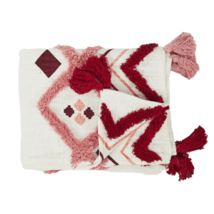 Plaid-Jeté de canapé ethnique Garina Rose 150×130