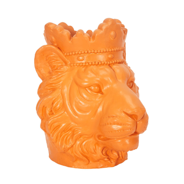 Statue cache-pot Kuching Lion Orange