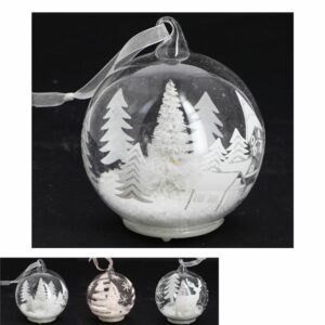 Boule Sapin Noël Lumineuse Blanc
