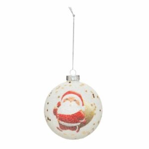 Boule de Noël en verre Bostane Père Noël