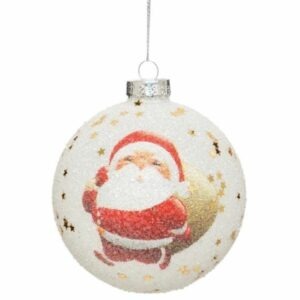 Boule de Noël en verre Bostane Père Noël