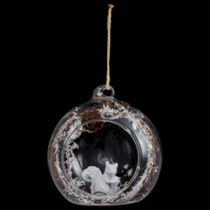 Boule verre de Noël Vestine Ecureuil