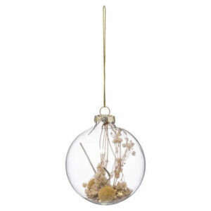 Boule verre sapin de Noël Camomille