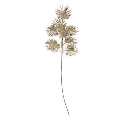 Branche de Palmier Doré Pailleté Kirwin H75 cm