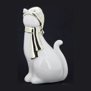 Déco Noël Statue Chat Bangan H17
