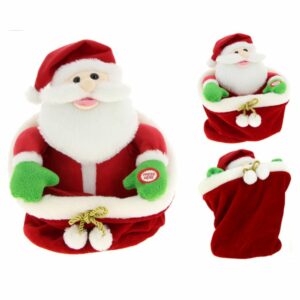 Décoration Noël Automate Père Noël Sac Cadeau H25