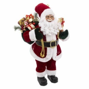 Décoration Père-Noël Velours Rouge Lomita H60cm