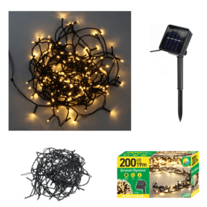 Guirlande Solaire LED Carole Blanc Chaud 19m