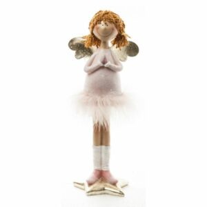 Statue Noël – Ange Debout Rose Brescia H30