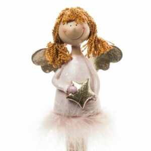 Statue Noël – Ange Debout Rose Foggia H30