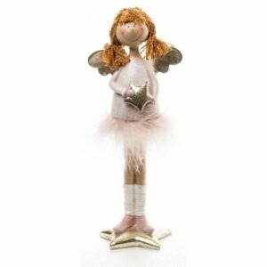 Statue Noël – Ange Debout Rose Foggia H30