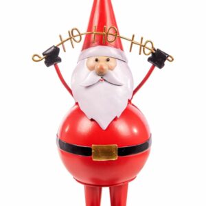 Statue Père Noël Métal HO-HO 36cm