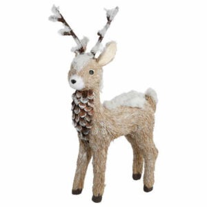 Sujet Noël – Renne Buline naturel H35cm