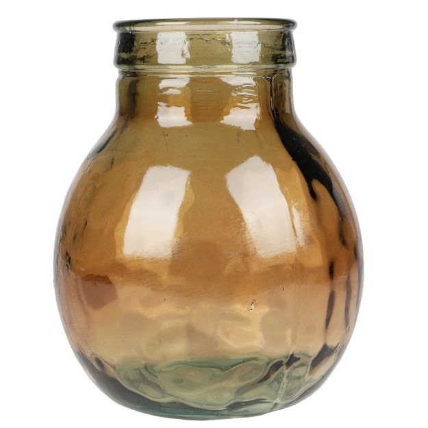Vase en verre recyclé Kozani Marron H24cm