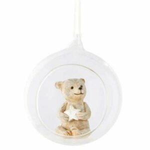 Boule de Noël en verre Cirillo Ourson résine