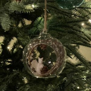 Boule verre de Noël Vestine Ecureuil