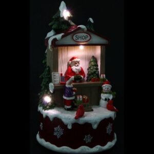 Déco Noël Carmine Lumineuse et Musicale