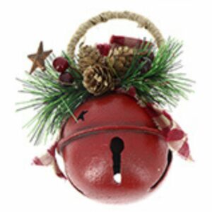 Suspension Noël Grelot avec Noeud Céline Rouge