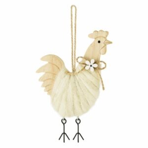 Suspension Noël Natalina Poule Bois et Laine