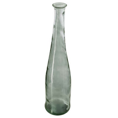 Vase bouteille verre recyclé Miori Kaki H80