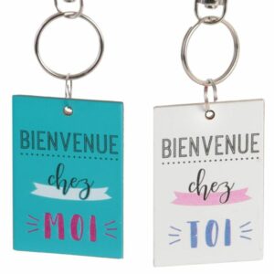 Porte-clés Duo Bois Bienvenue Toi-Moi