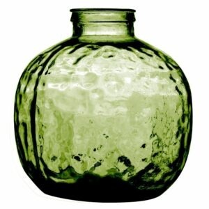 Vase boule en verre recyclé Symi Vert H24cm