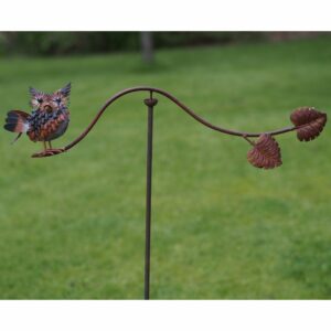 Mobile jardin balancier métal à planter Maturin – Hibou