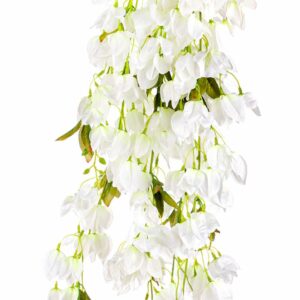 Plante retombante artificielle Bougainvillier Blanc 135 cm