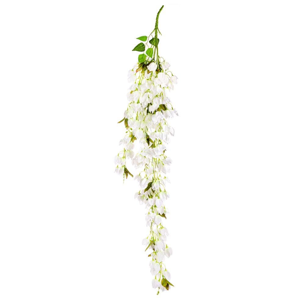 Plante retombante artificielle Bougainvillier Blanc 135 cm