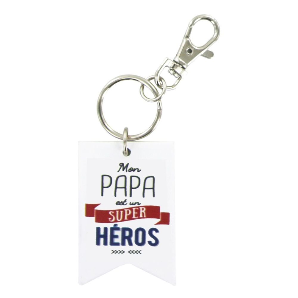 Porte-clés Famille Papa Super Héros